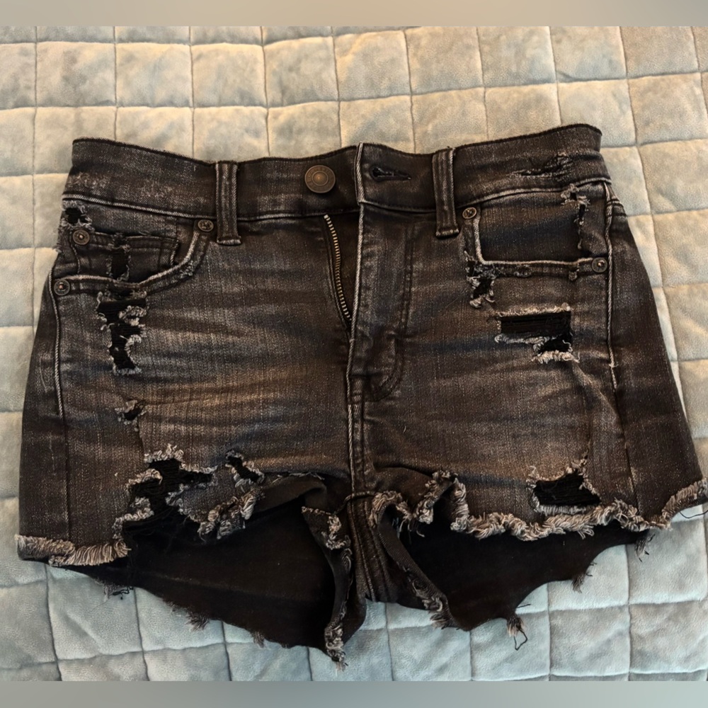 American Eagle Outfitters Black Denim Shorts